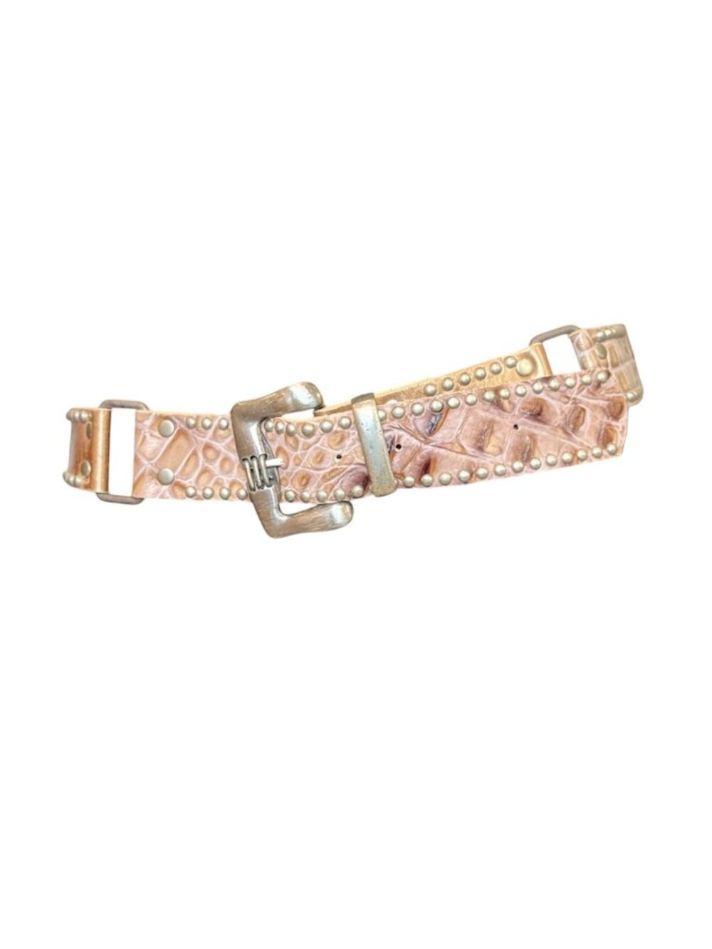 Leatherock mixed media belt Tan M35